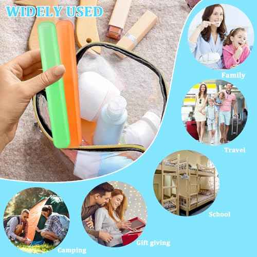 SIKEMAY 150 PCS Travel Toothbrush Holder Bulk, Toothbrush Travel Case Cover, Portable Plastic Dust Proof Breathable, Toothbrush Holder for Travel Bathroom Indoor Outdoor Travel Trip Camping School
