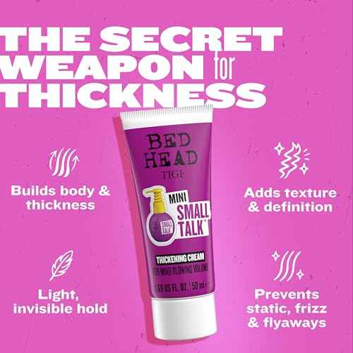 Bed Head by TIGI Small Talk Thickening Cream Travel Size Mini, 1.69 fl oz