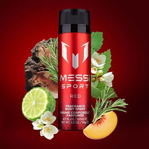 Messi Sport Body Spray Trio - Silver, Red, Black