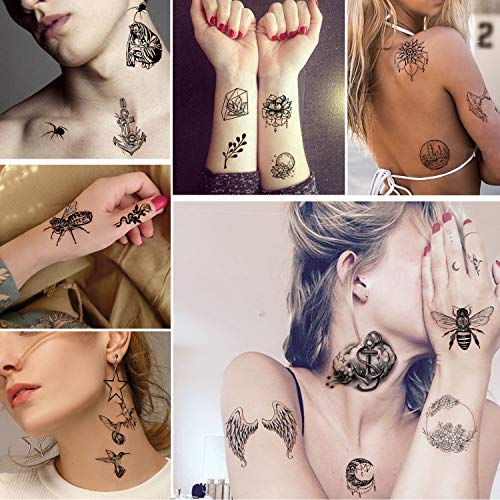 Yazhiji Waterproof Temporary Tattoos - 60 Sheets with 300+ Designs