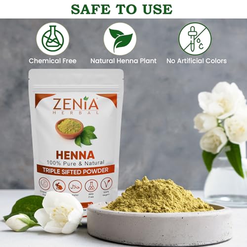 Zenia 100% Natural Henna Powder for Hair Color & Deep Conditioning