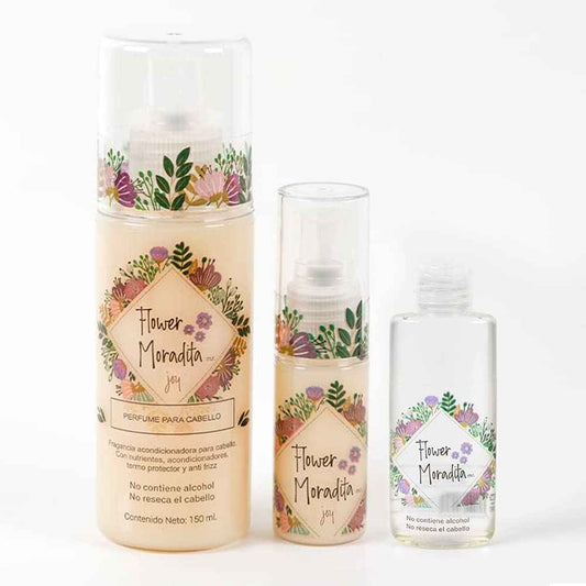 Flower Moradita Hair Perfume & Body Spray Fragrance for Women Joy Kit - Fresh/Fruity 5oz | Alcohol-Free, Paraben-Free, Sulfate-Free | Includes Silk Infusion 1oz