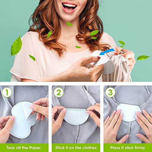 Disposable Armpit Sweat Pads - 100 Count, Extra Adhesive Protection