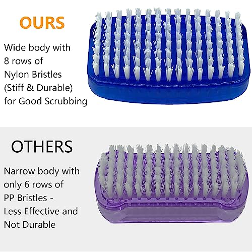 2-Pack Nail Brush for Cleaning Fingernails - Nylon Bristles