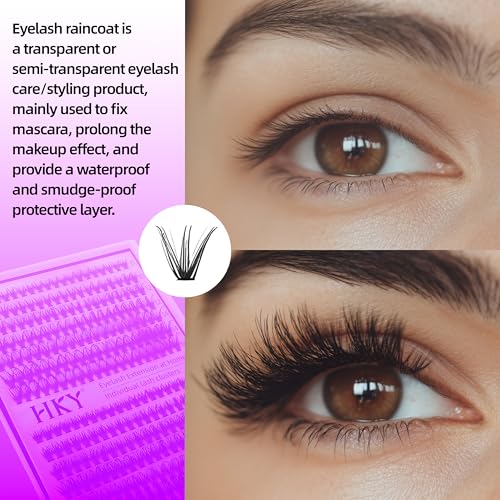 HKY Wispy Lash Clusters Kit - 280pcs 30D-40D C Curl with Tweezers