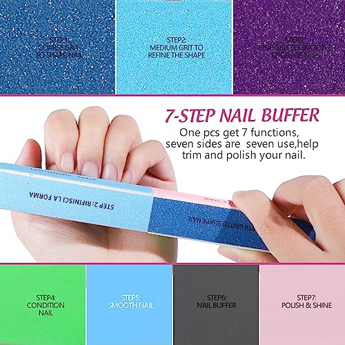 20PCS Nail File Kit - Professional Nail Buffers & Files Set