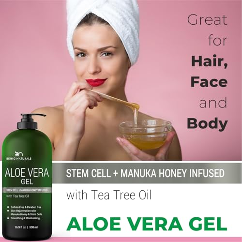 Organic Aloe Vera Gel with Manuka Honey & Stem Cell 16.9oz