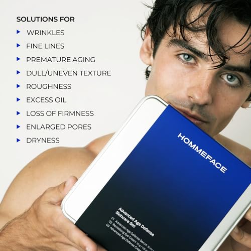 HommeFace Men¡¯s Revitalizing Eye Cream - Anti-Wrinkle Korean Skincare Technology with Volufiline, Ceramide, Hyaluronic Acid, Peptides & Collagen, 1.05 oz