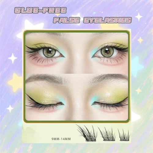 Self-Adhesive Cluster Lashes C-Curl 9-14mm Reusable