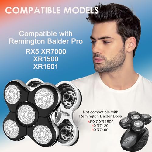 3PACK XR7000 Balder Pro Replacement Head Compatible with Remington Balder Pro Head Shaver Model XR7000/XR1500/XR1501