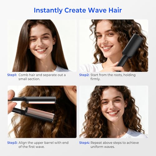 Mini Hair Crimper for Women | Fast Heating Waver Iron