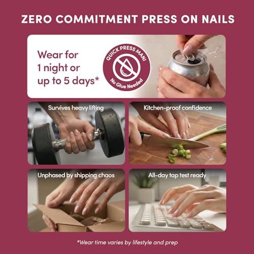 Glamnetic Quick Press Mani - No Glue Extra Short Oval Nails