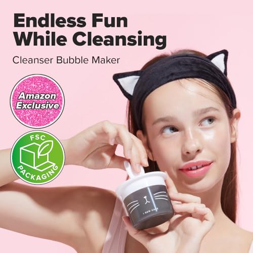 I DEW CARE Bubble Foam Maker - Cat-ppuccino Bubble Foam Maker | Facial Cleansing, Gifts for Women and Girls