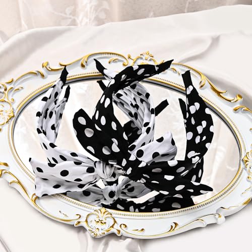 Polka Dot Bow Headband for Women - Retro Style Hair Accessory