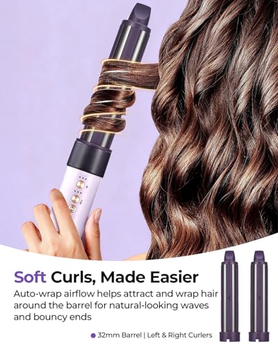 Funflow 6-in-1 Air Wrap Hair Styler with Auto Curler & Straightener