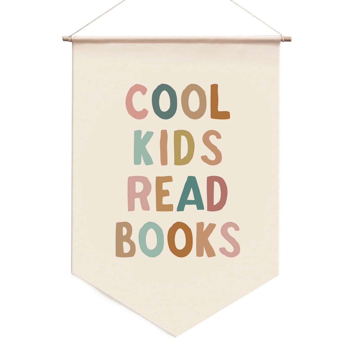 Cool Kids Read Books Hanging Banner, Boho Reading Corner Wall Decor, Sign for Kids, Classroom Library, Bedroom Book Lover, Teacher Gift, Classroom Wall Hanging Banner, 17.5x11.5inch