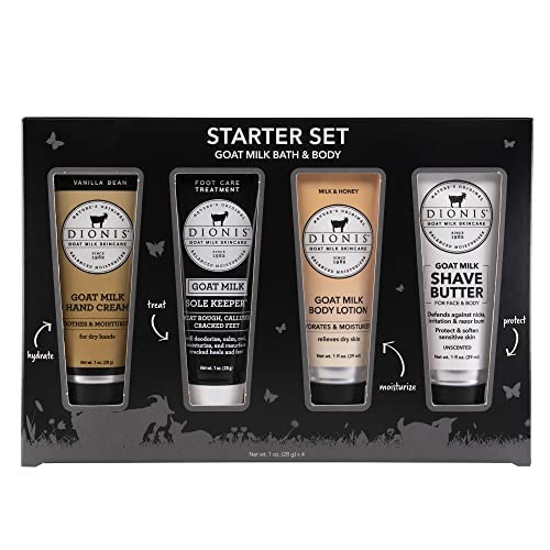 Dionis Goat Milk Skincare Hand Cream Gift Sets - Assorted Scented Travel Size Items In a Gift Box - Mini Hand Lotion Self Care Gifts for Women, Cruelty Free Lotion For Dry Skin,Bath & Body Starter Kit