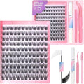 Cluster Lashes Extension Kit with Applicator - 392pc D Curl