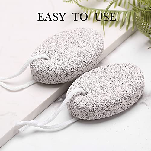 A&White Natural Pumice Stone for Feet and Hands - 2PCS Lava Pedicure Callus Remover