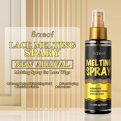 Brzeaf Lace Melting Spray 120ml - Strong Hold, Fast Drying Wig Adhesive