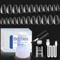 Beetles Gel Nail Kit - 500 Extra Short Almond Tips with UV Lamp