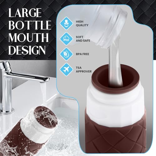 TSA Approved Travel Bottles for Toiletries, 3oz Silicone Set