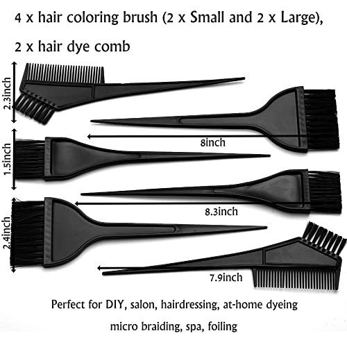 19Pcs Professional Hair Dye Kit with Brush, Bowl & Clips