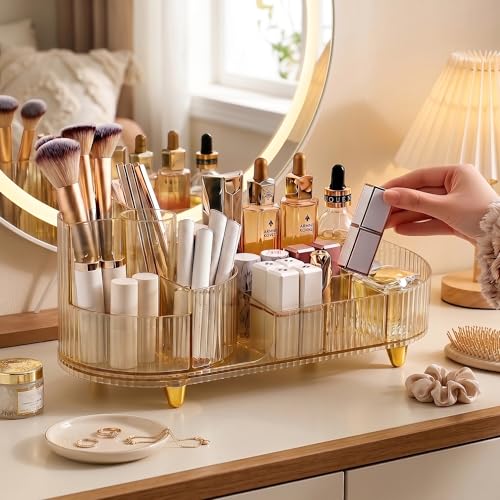 Booklov Rotating Makeup Organizer - 360° Clear Acrylic