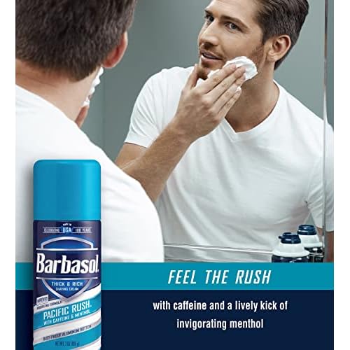 Barbasol Shave Cream 7 Ounce (Pacific Rush, Pack of 3)