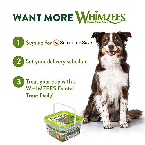 WHIMZEES by Wellness Variety Box: All Natural Dental Chews for Dogs (Medium), 28 Count - Dog Treats, Freshens Breath, Gluten & Grain-Free (Packaging May Vary)