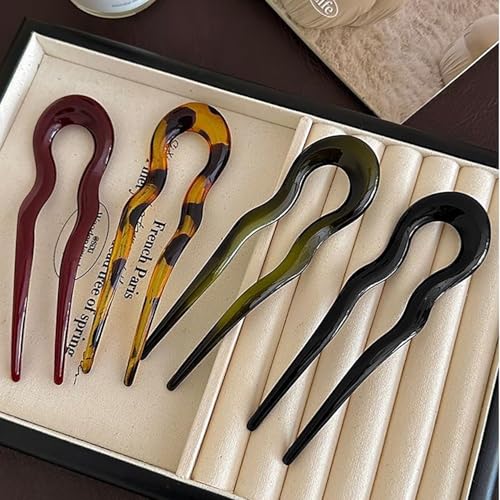 4Pcs U Shaped French Hair Pins for Updos and Buns - KAICCOSO