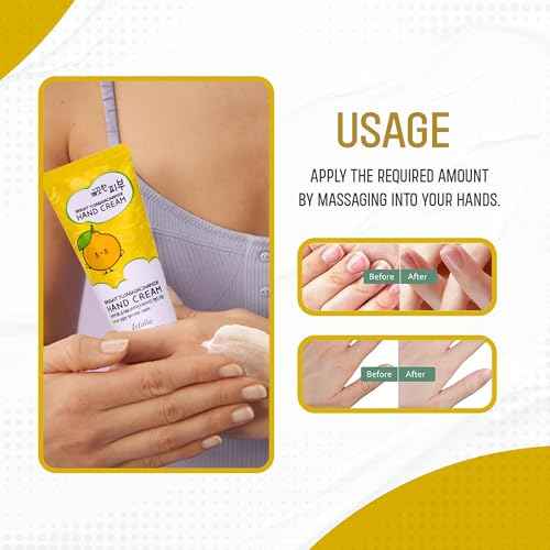 esfolio Yuja Vitamin C Hand Cream ? Deep Hydration with Yuja Extract ? Nourishing, Fast-Absorbing Hand Moisturizer for Dry, Rough Skin ? Korean Skincare for Soft & Smooth Hands (3.38 OZ/100ML)