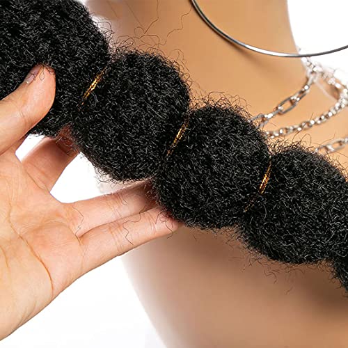 Doren 18inch Synthetic Kinky Straight Hair Bubble Ponytail #1B Color African American Wrap Synthetic Drawstring Afro Puff Ponytail Hair Extensions