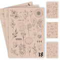 Tattoo Practice Sheets 3PCS – Fine Line Templates on Silicone Skin
