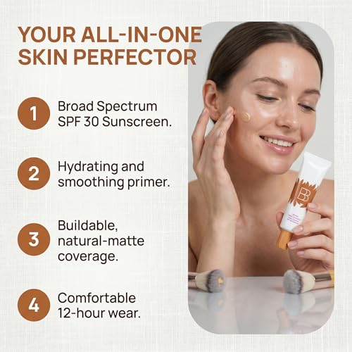 Aikertec BB Blur Tinted Moisturizer SPF 30 - Medium Coverage, Vegan