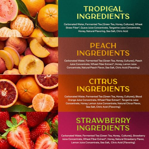 BeePop Prebiotic + Postbiotic Sparkling Drink Variety Pack - 4 Flavors