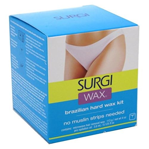 Surgiwax Brazilian Hard Wax Kit For Private Parts 4 Ounce (118ml) (6 Pack)
