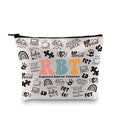 GJTIM Canvas Cosmetic Bag With Zipper - RBT Gift Behavior Therapist Zipper Pouch Makeup Bag for ABA BCBA Behavior Analyst Gift (RBT Bag, Medium, 3D Printed Pattern)
