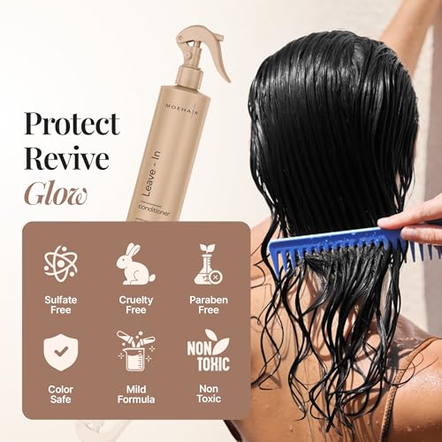 MOEHAIR Leave-in Conditioner Spray with Argan Oil 12 Fl Oz - Hair Detangler & Frizz Control