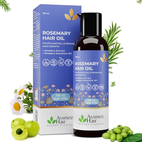 Avimee Rosemary Hair Oil for Hair Growth & Fall Control 100mL