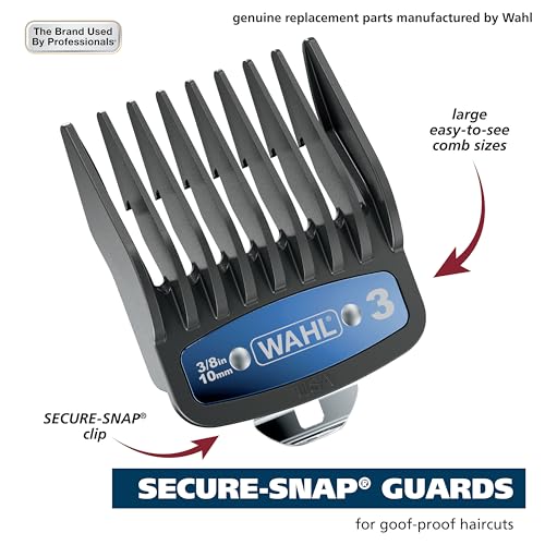 Wahl Secure-Snap Colored Clipper Guards 12-Piece Set w/ Caddy