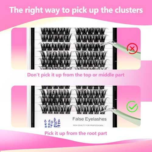 90Pcs Cluster Lash Extensions 8-18mm Dramatic Volume