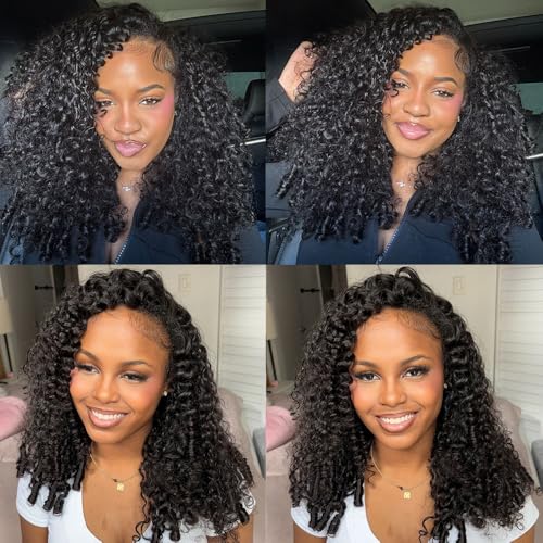 Burmese Curly Crochet Hair Extensions - 14 Inch, 120g, Pre-Looped