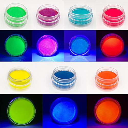 ONMAY UV Reactive Eyeliner 7 Color Glow in Dark Body Paint Kit