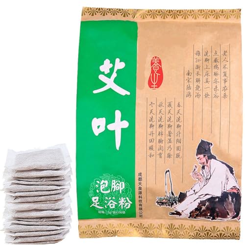 Mugwort Herbal Foot Soak Bags (100 Pack) - Natural Wormwood Spa Bath