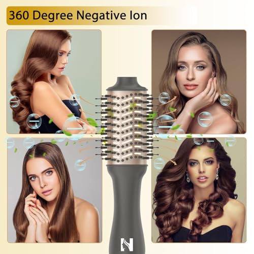 Nicebay Oval Hair Dryer Brush & Volumizer with Display Screen, Anti-Frizz