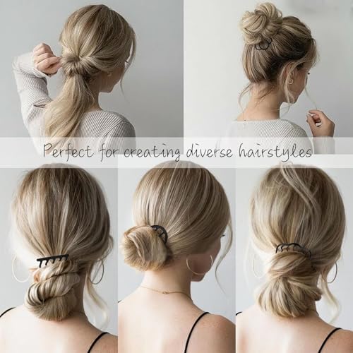 9-Piece Metal Hair Combs Set - French Twist & Updo Styling Pins