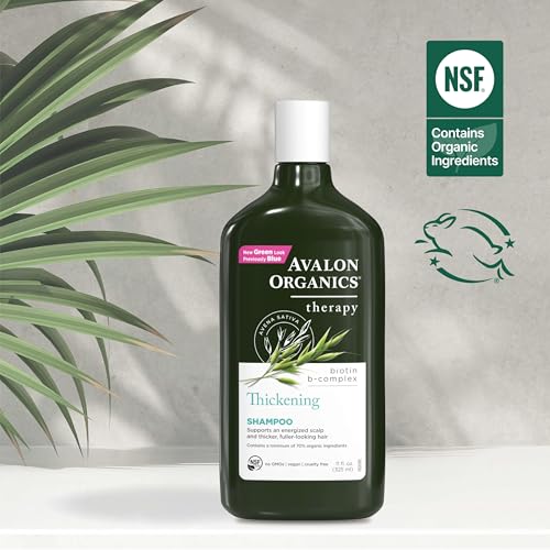 Avalon Organics All Natural Biotin B-Complex Therapy Shampoo, 11 Fl Oz