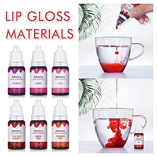 12-Color Liquid Lip Gloss Pigment Set for DIY Cosmetics