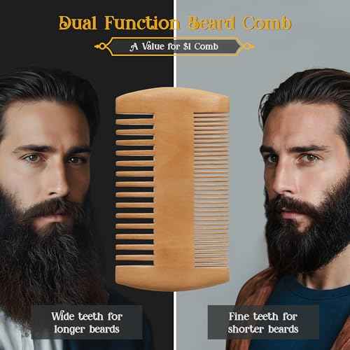 MEKER Beard Balm, Beard Softening Leave-in Balm with Brush, All-Natural Anti-Itch, Organic Beard Conditioner for Softening, Stops Itch, Grows, 7.04 OZ